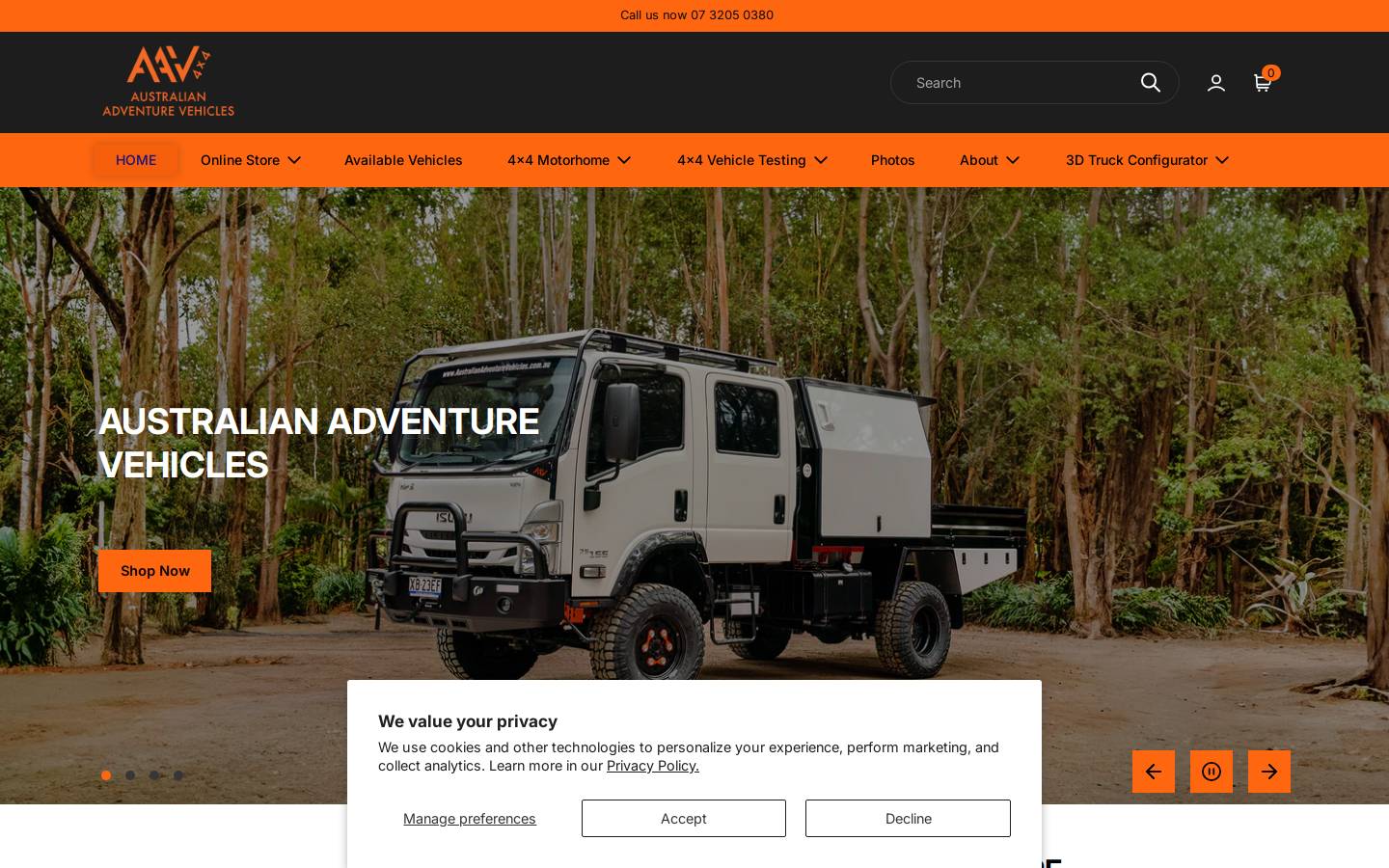 aav4x4.com.au homepage screenshot