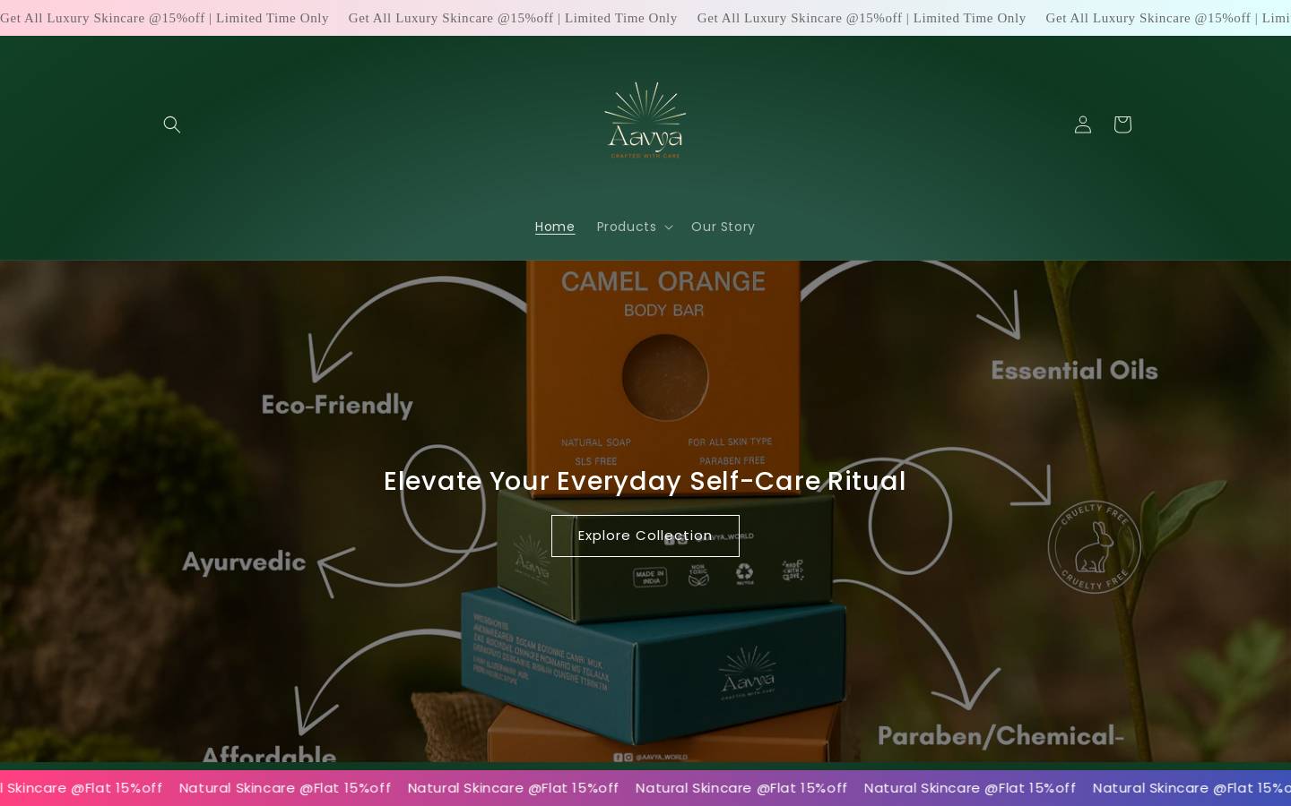 aavyaworld.com homepage screenshot