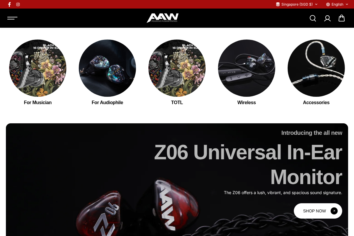 Advanced AcousticWerkes homepage screenshot