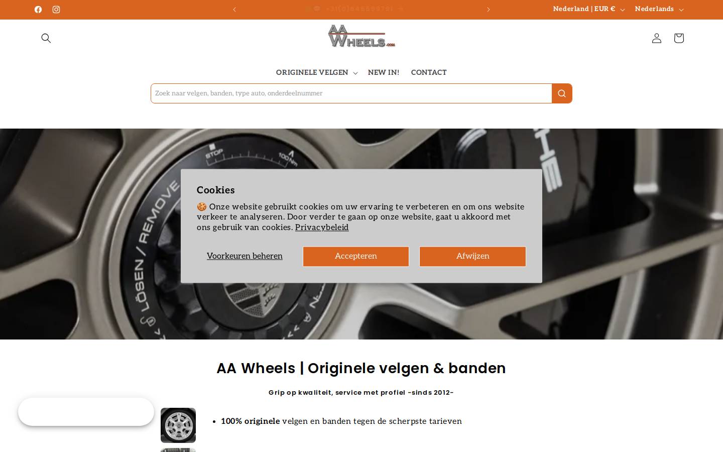 aawheels.nl homepage screenshot