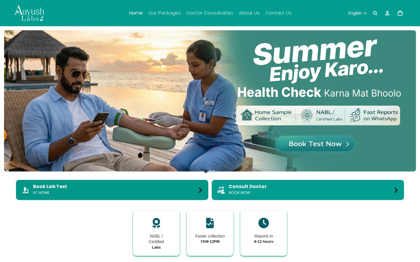 aayushlabs.com homepage screenshot