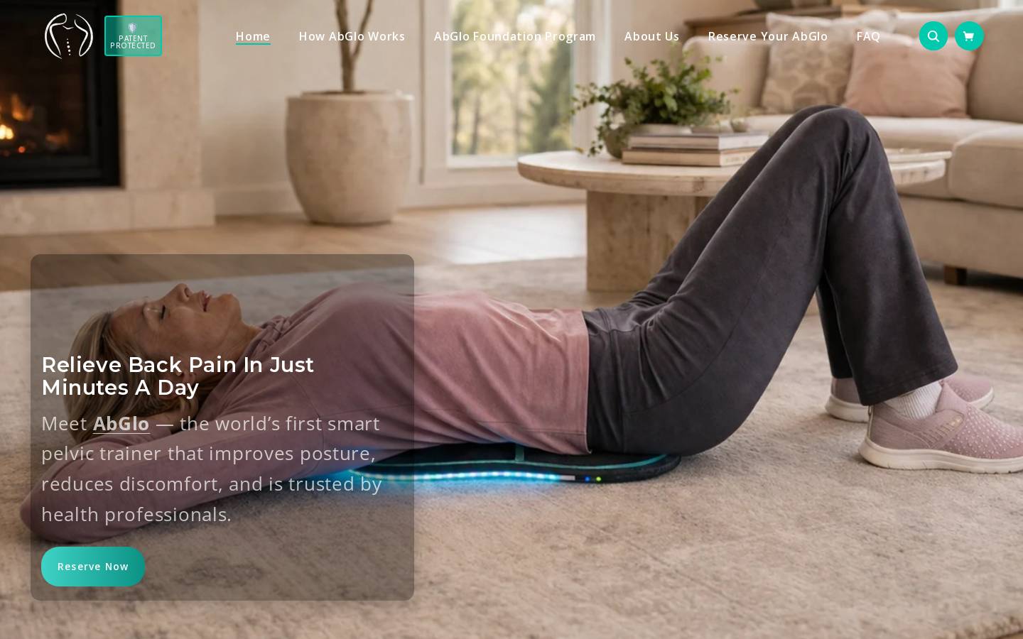 ab-glo.com homepage screenshot