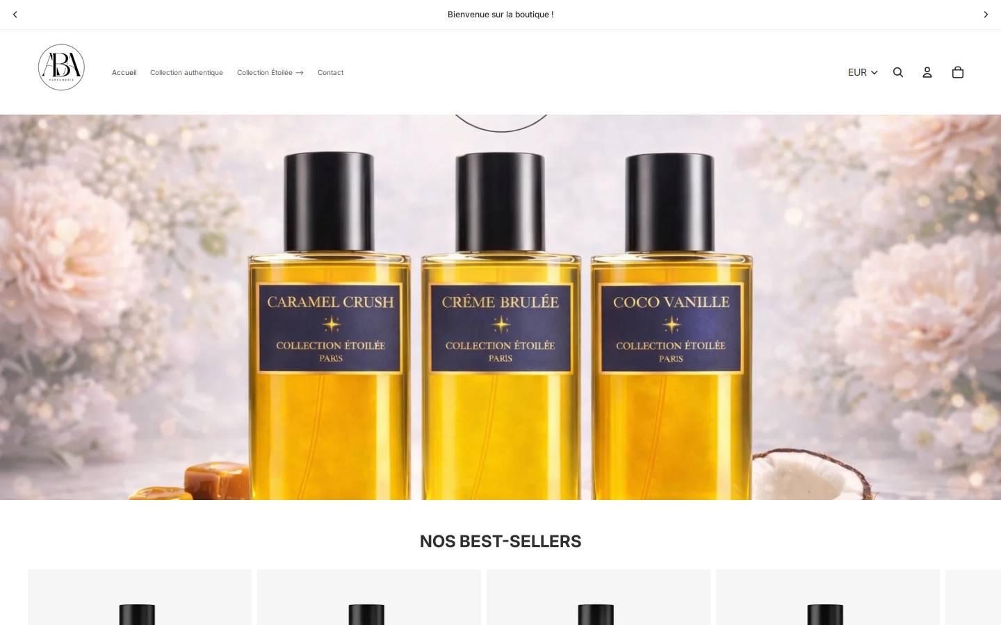 aba-parfumerie.com homepage screenshot