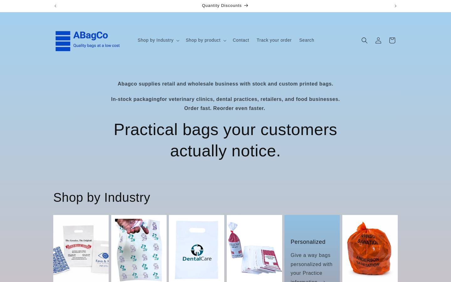 abagco.com homepage screenshot