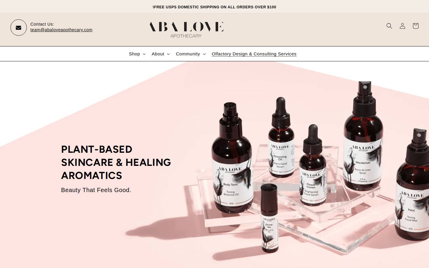 abaloveapothecary.com homepage screenshot