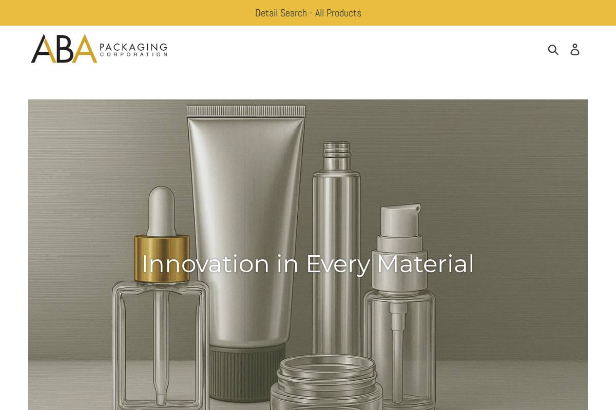 abapackaging.com homepage screenshot