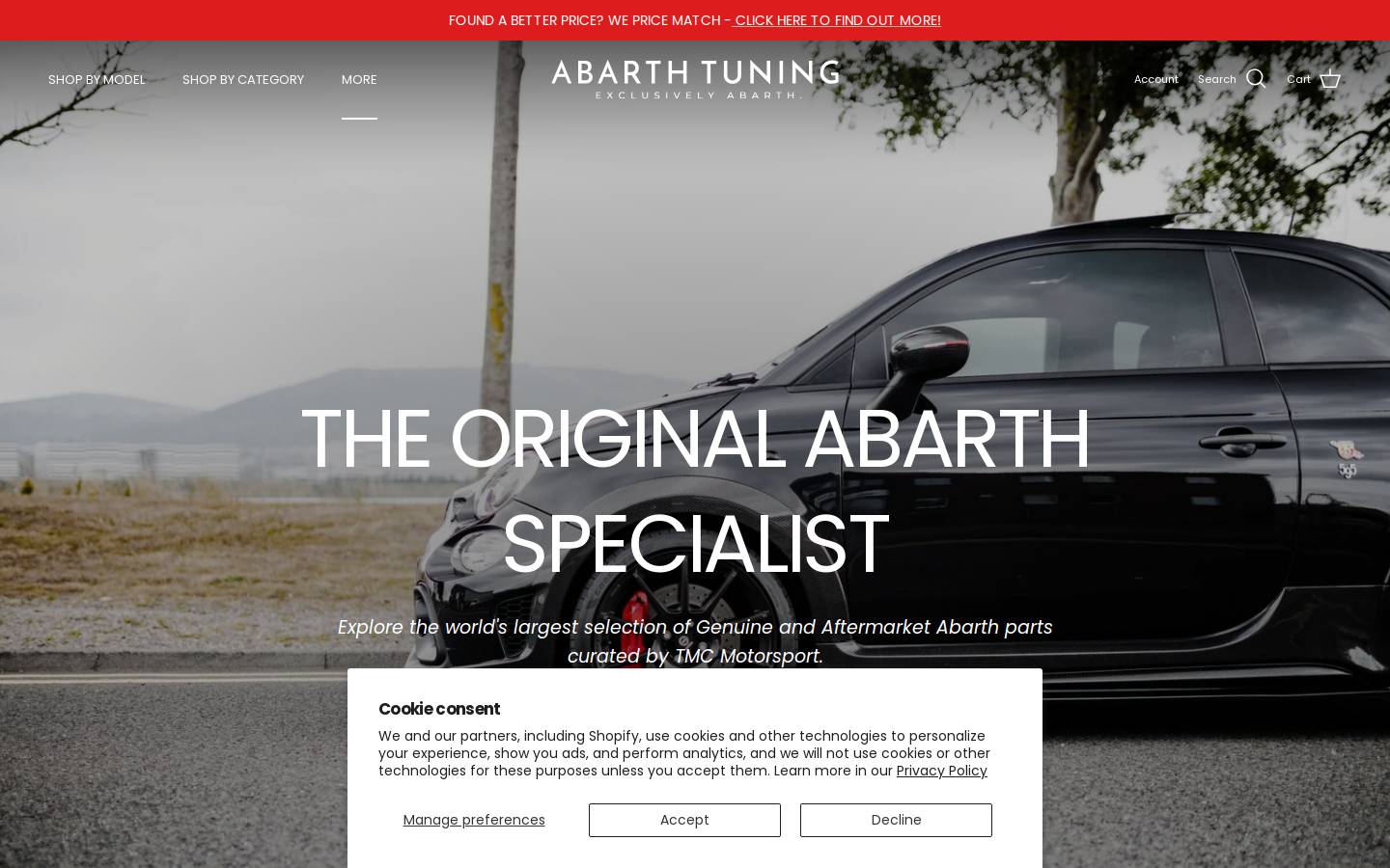 abarthtuning.com homepage screenshot