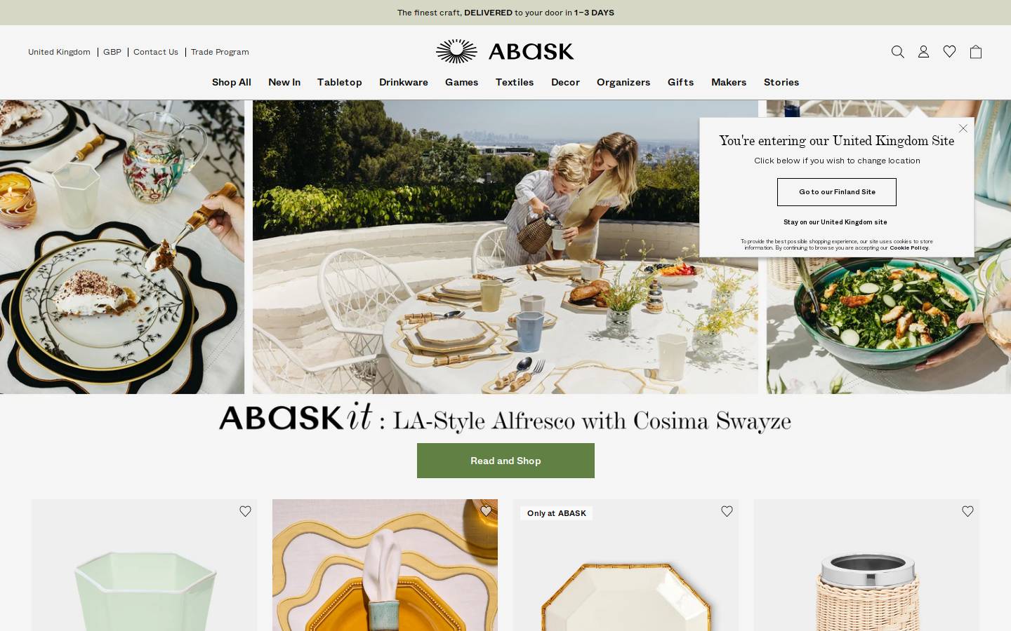 ABASK homepage screenshot