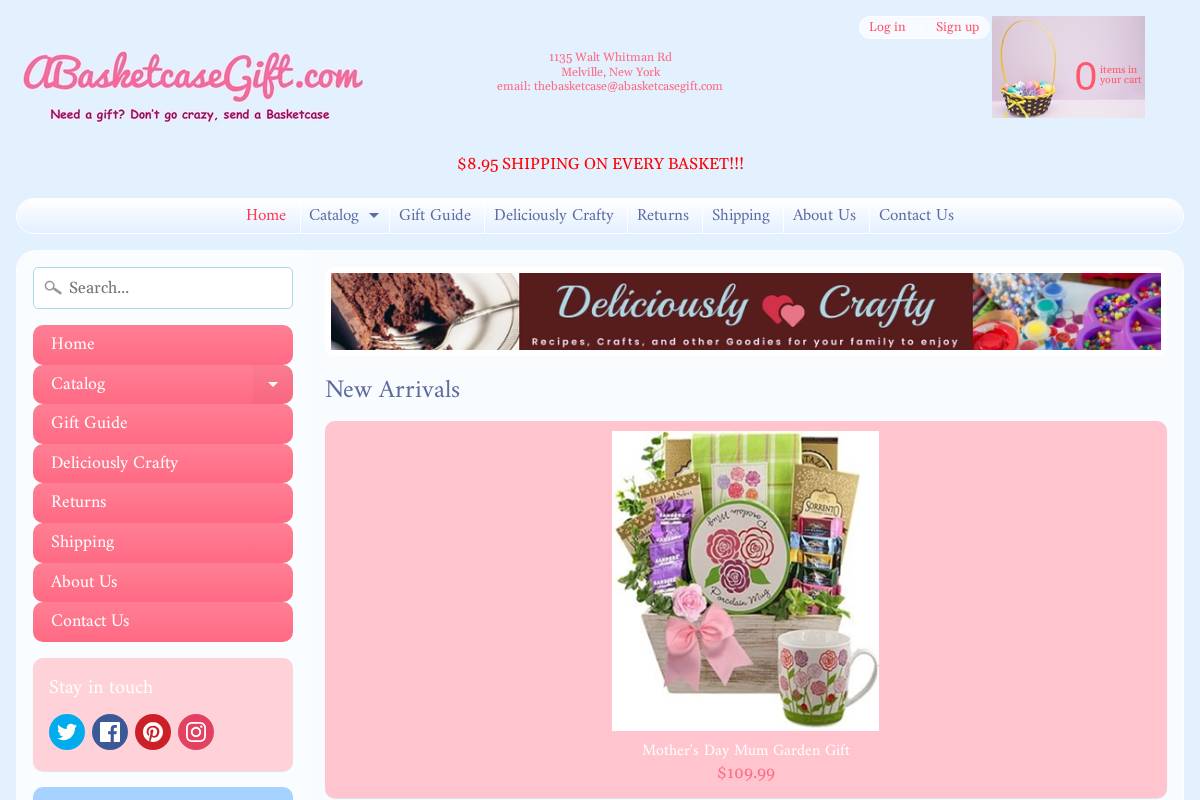 abasketcasegift.com homepage screenshot