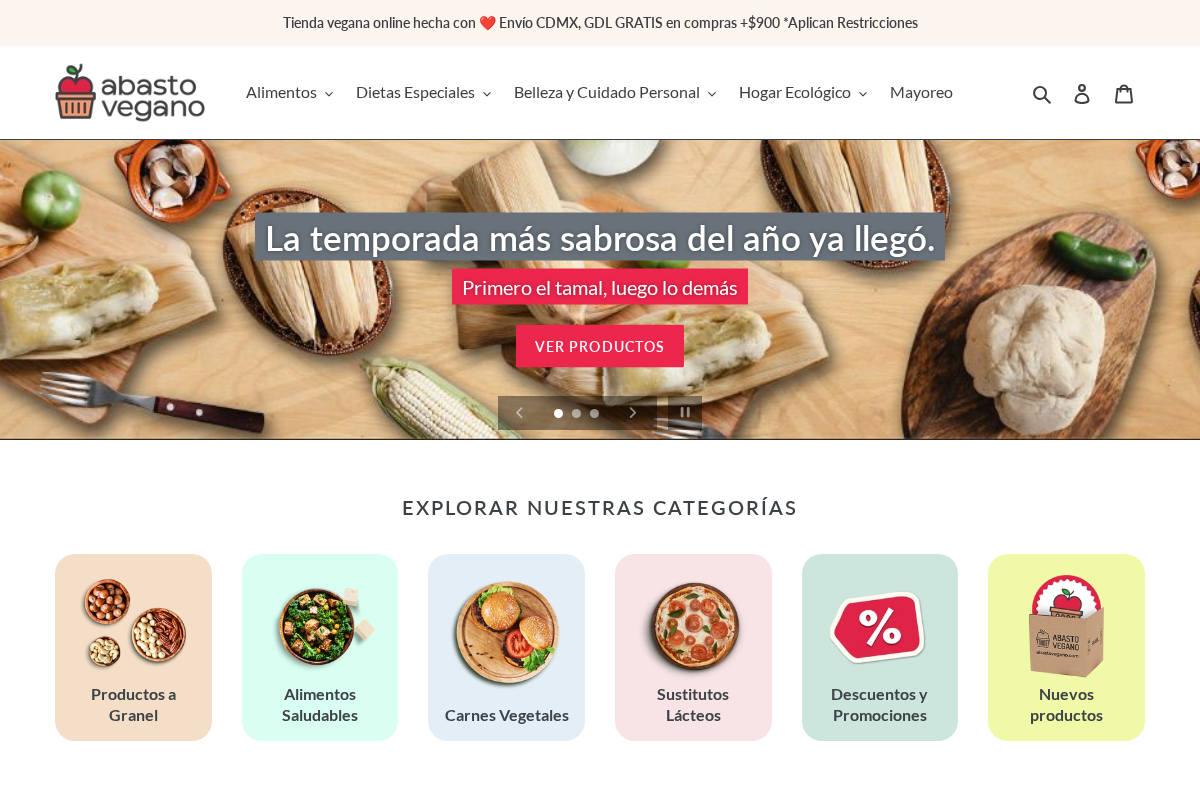Abasto Vegano homepage screenshot