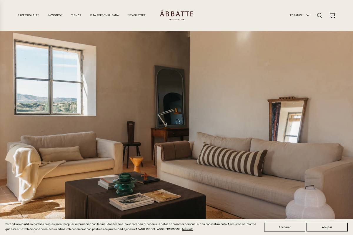 Ábbatte homepage screenshot