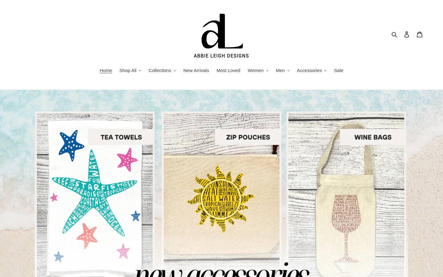 abbieleighdesigns.com homepage screenshot
