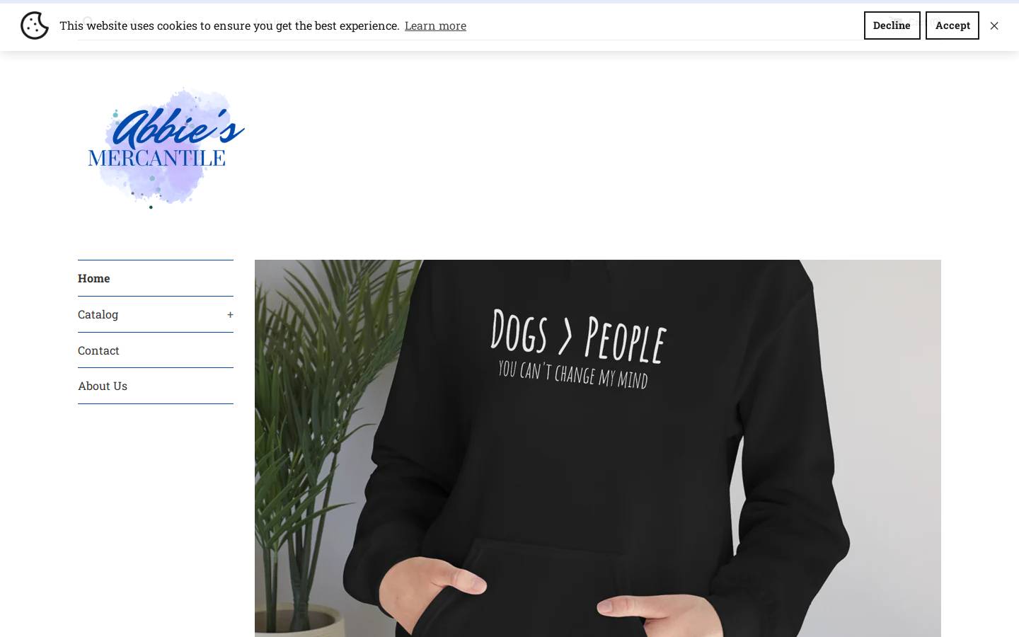 abbiesmercantile.com homepage screenshot