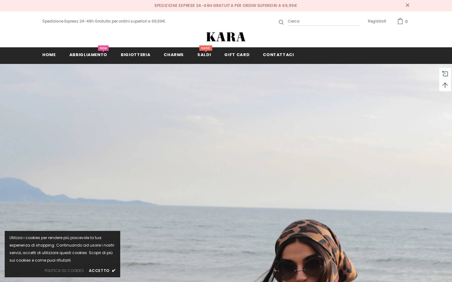 abbigliamentokara.com homepage screenshot