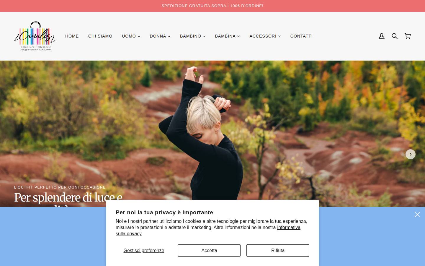 abbigliamentouomodonna.com homepage screenshot