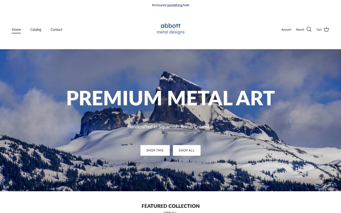 abbottmetaldesigns.com homepage screenshot