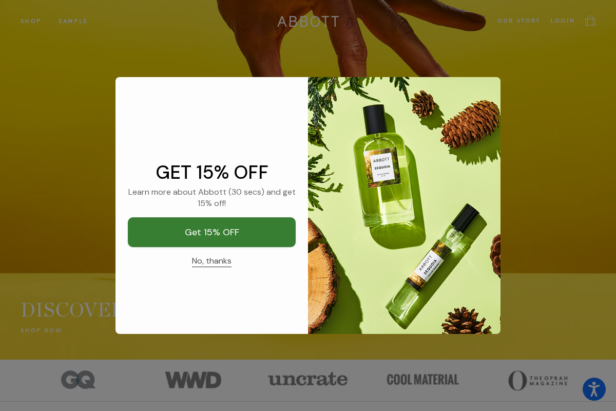 Abbott NYC homepage screenshot