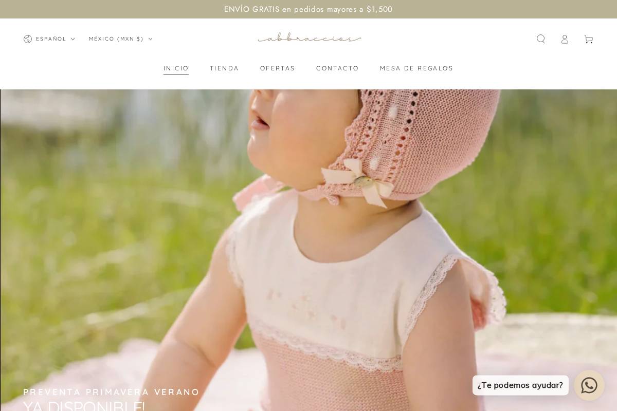 abbraccios.com.mx homepage screenshot