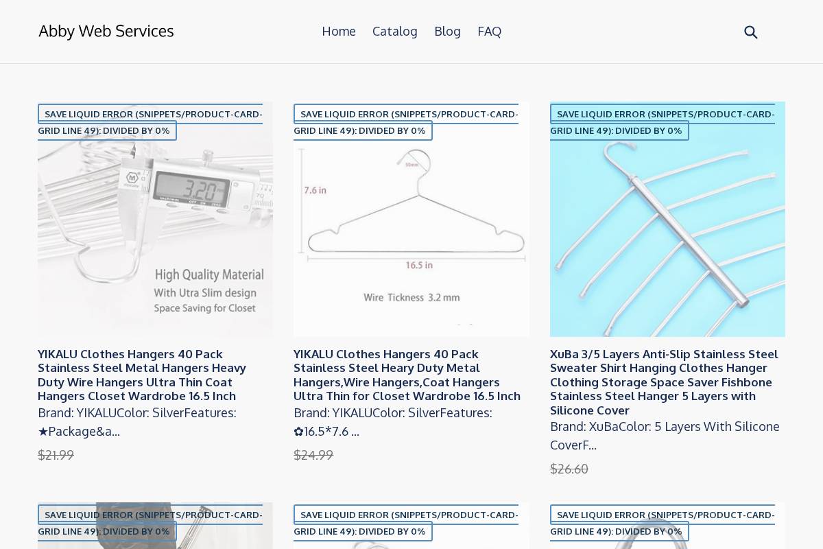abbywebservices.com homepage screenshot