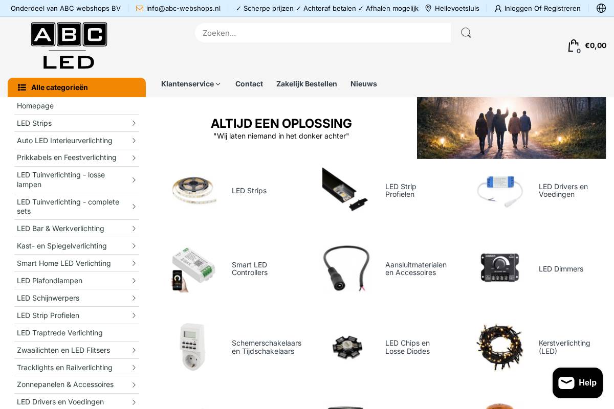 Abc Led homepage screenshot