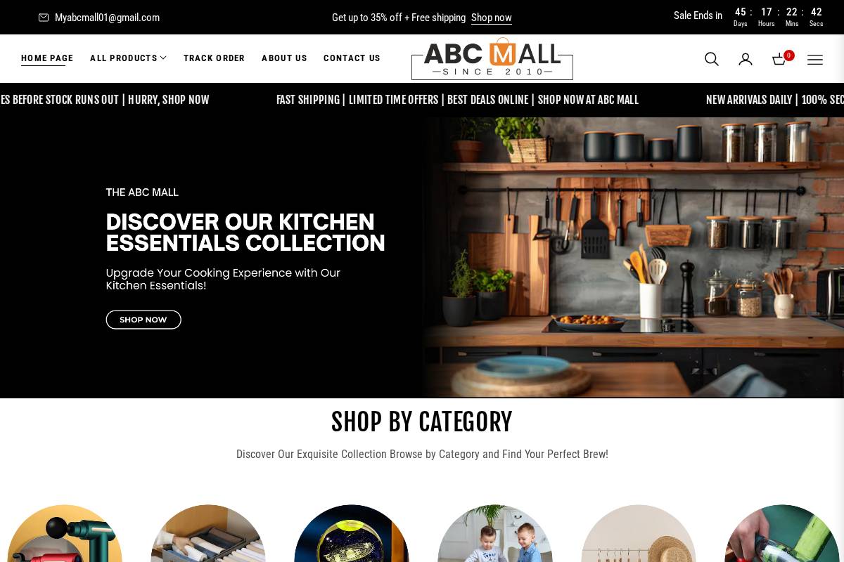 abcmall.in homepage screenshot