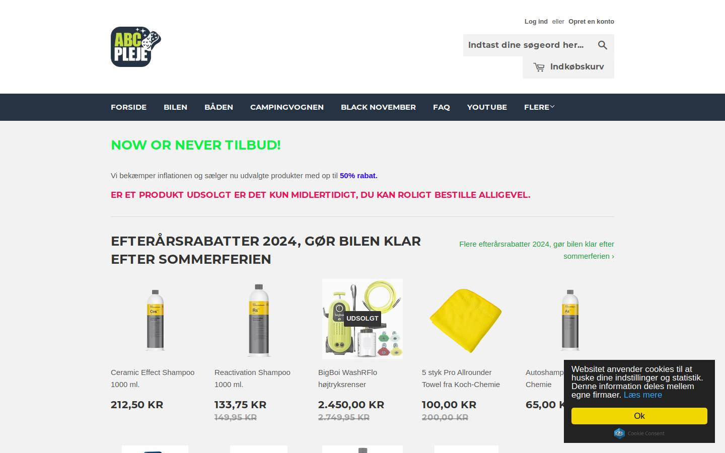 Abcpleje homepage screenshot