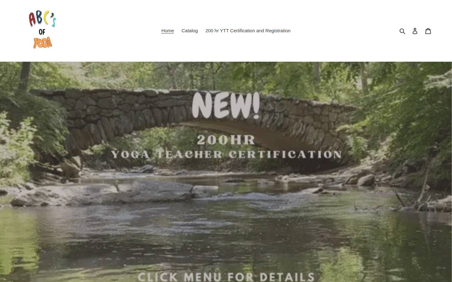 abcsofyoga.com homepage screenshot