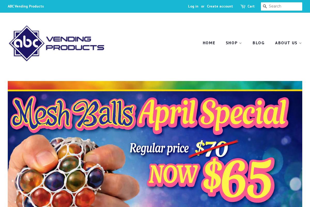 abcvendingproducts.com homepage screenshot