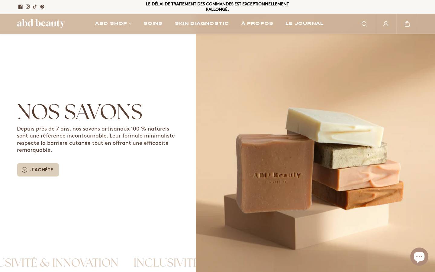 abdbeauty.com homepage screenshot