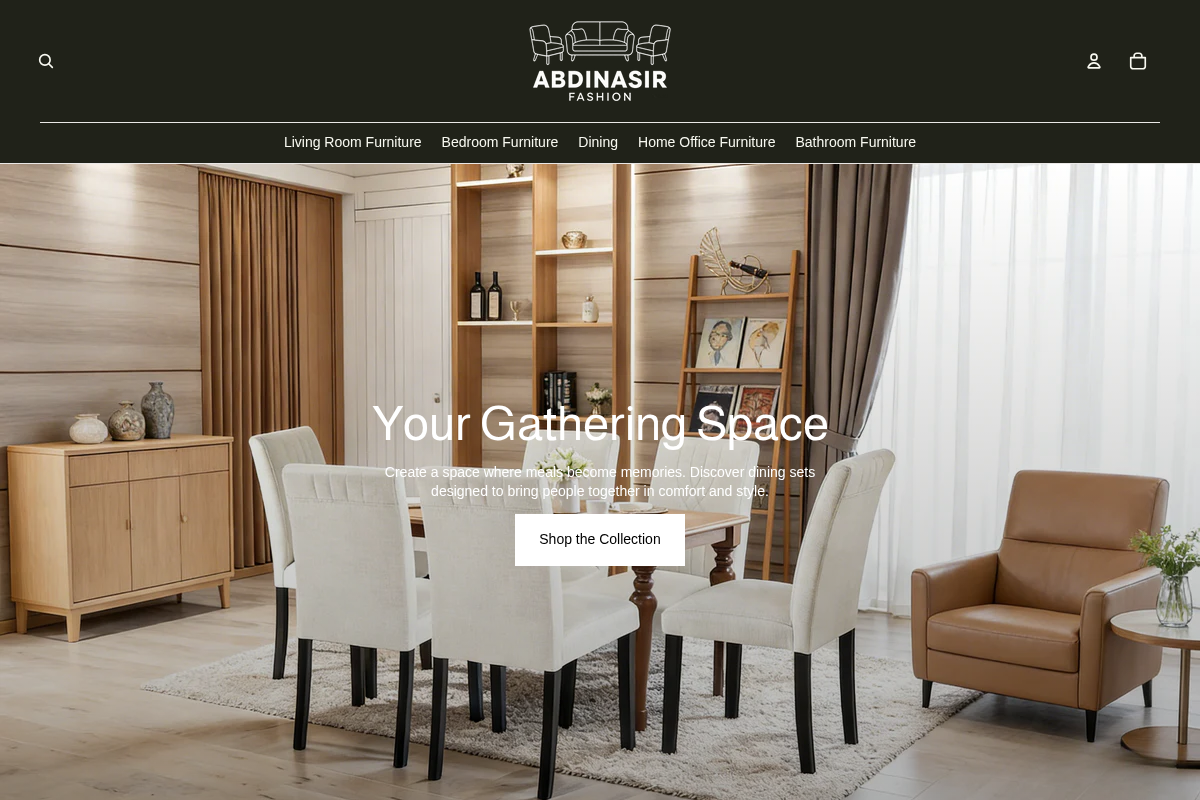 Abdinasir Fashion homepage screenshot