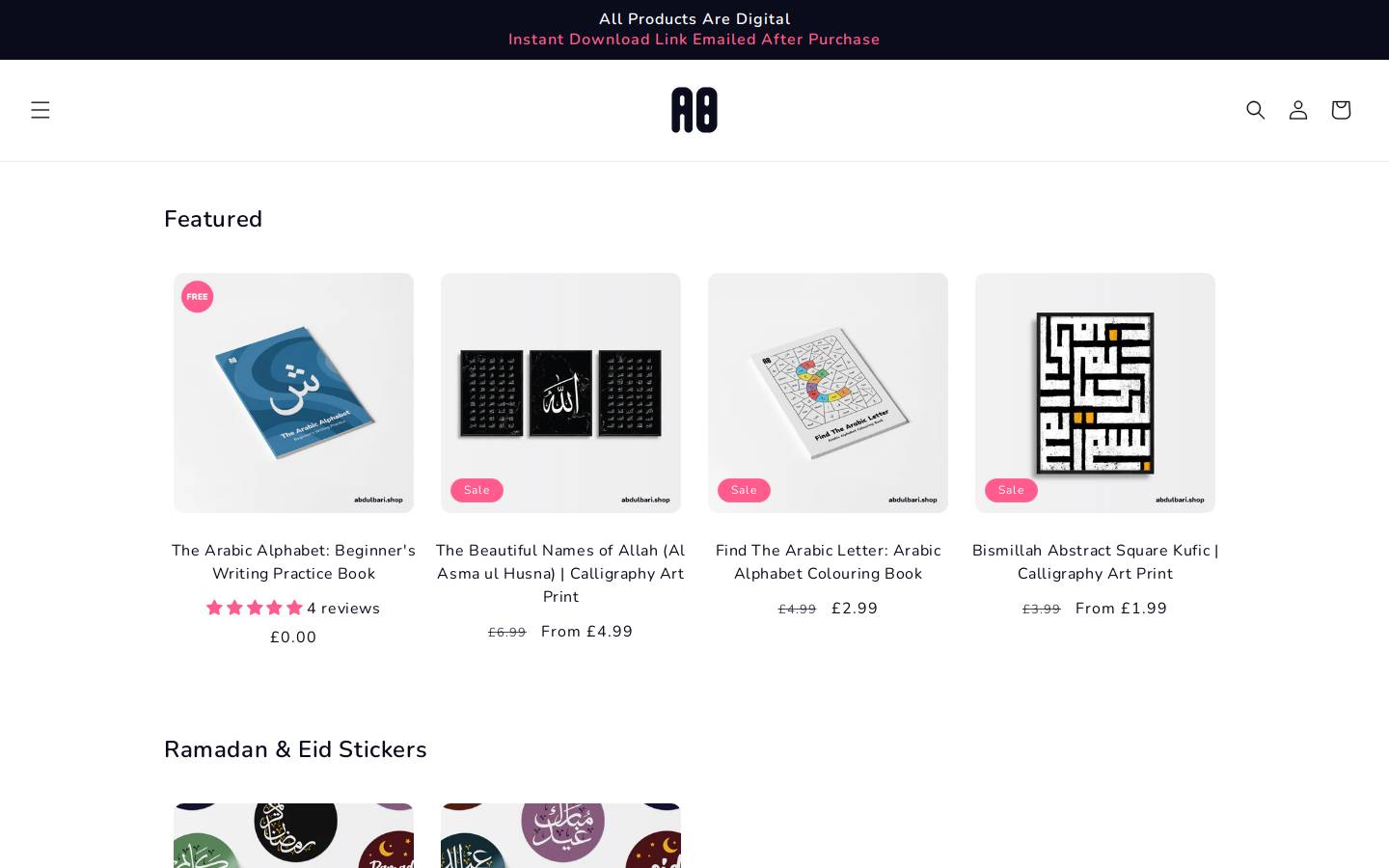 abdulbari.shop homepage screenshot