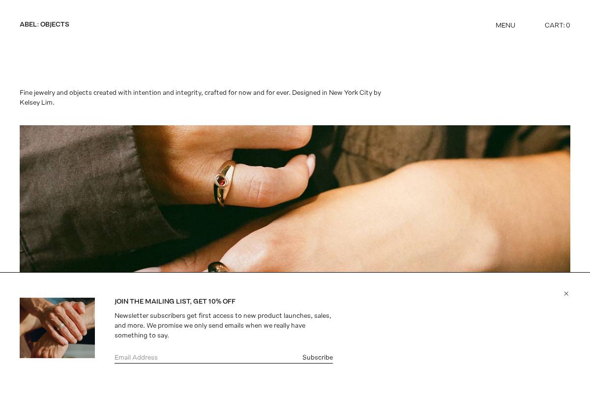 abelobjects.com homepage screenshot