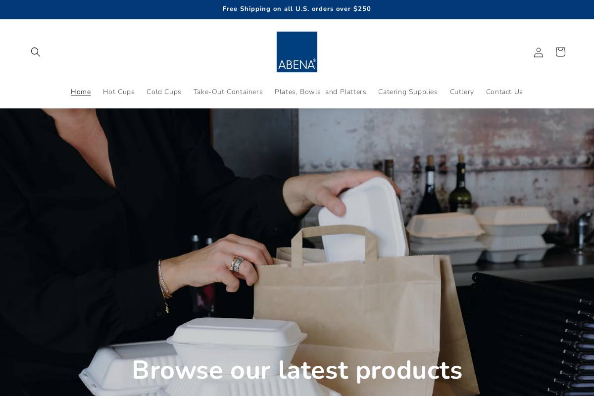 abenafoodservice.com homepage screenshot