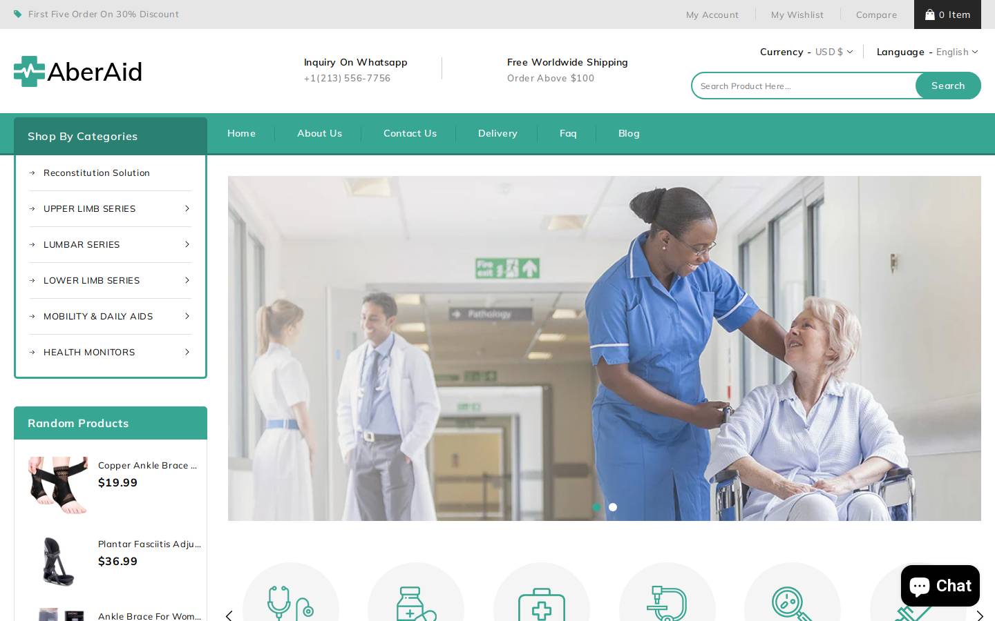 aberaid.com homepage screenshot