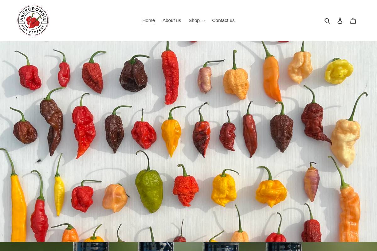 abercrombiehotpeppers.com homepage screenshot