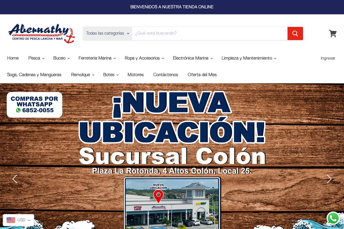 abernathypanama.com homepage screenshot