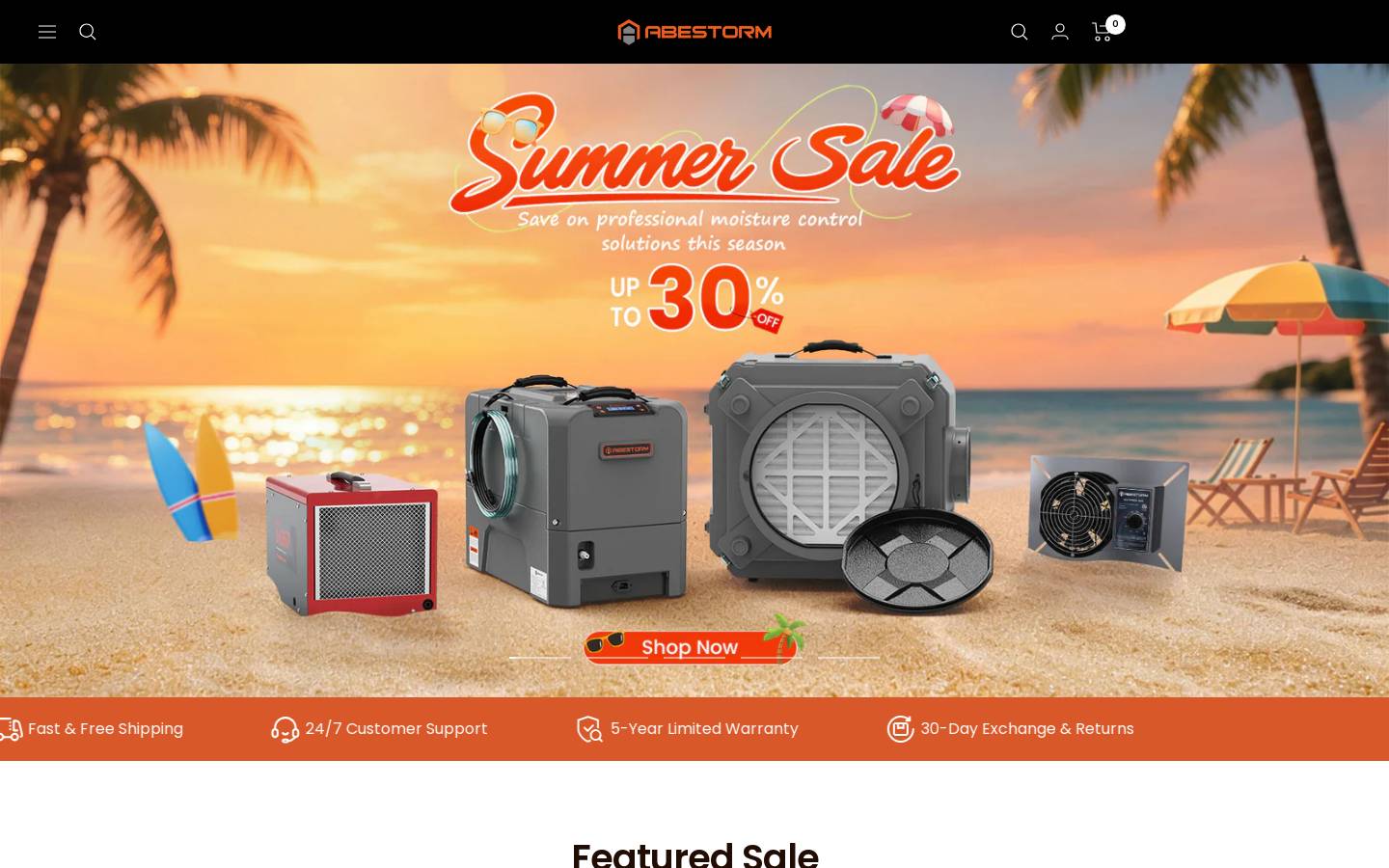 abestorm.com homepage screenshot