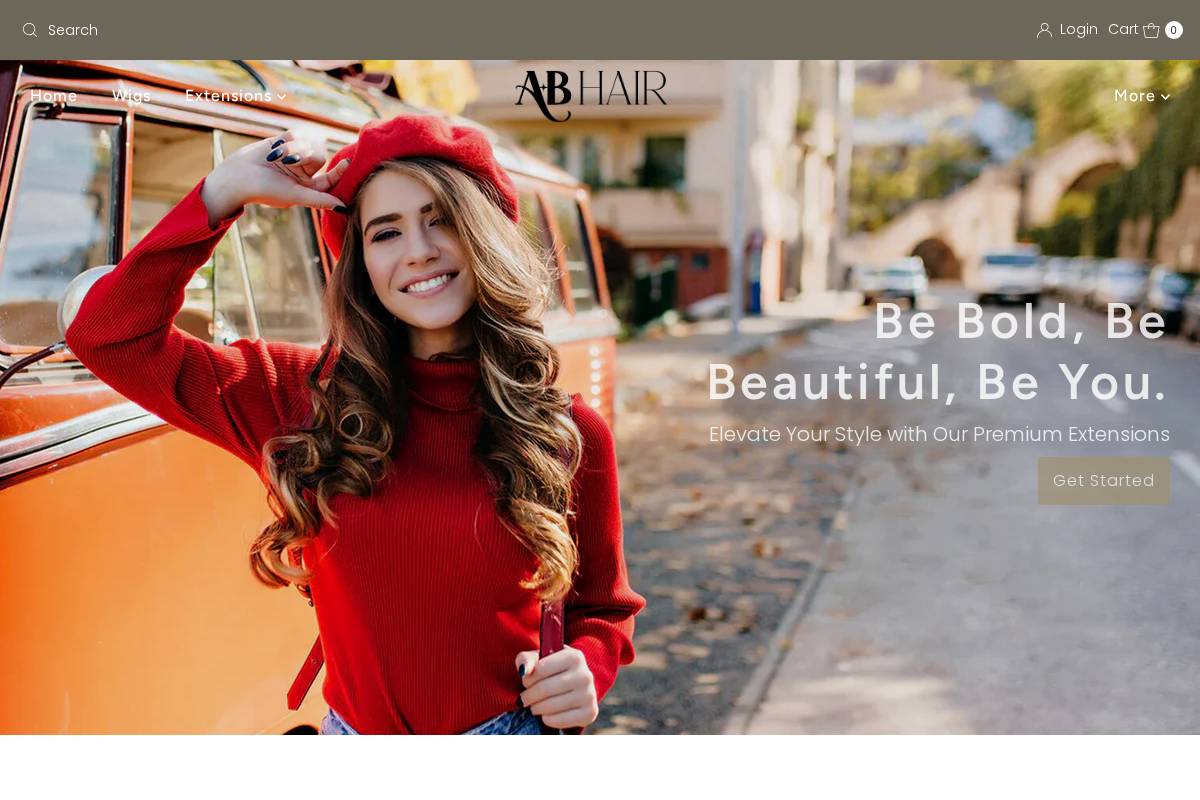 abHair.com homepage screenshot