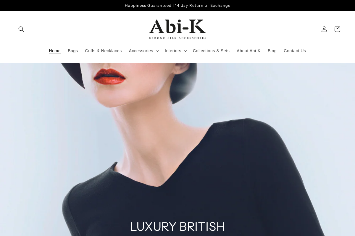Abi K homepage screenshot