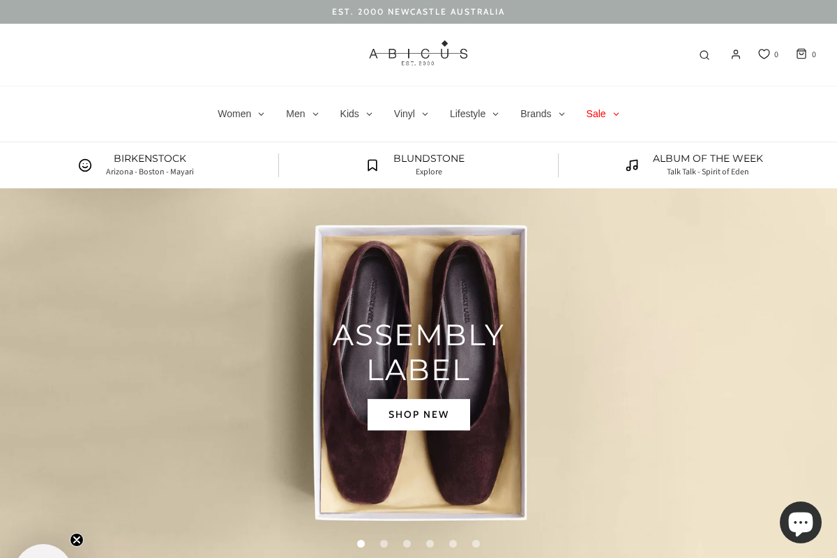 Abicus homepage screenshot