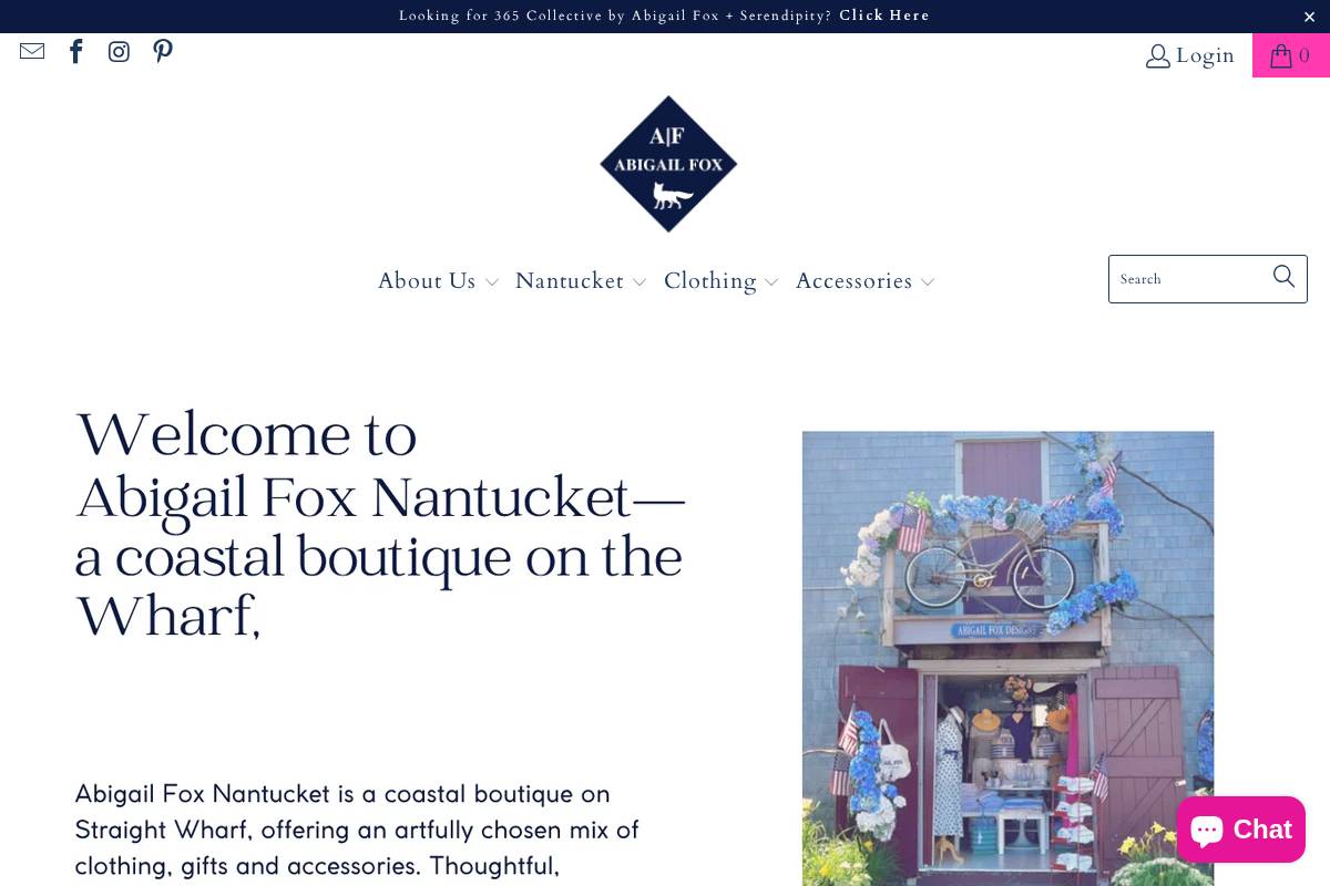 abigailfoxstore.com homepage screenshot