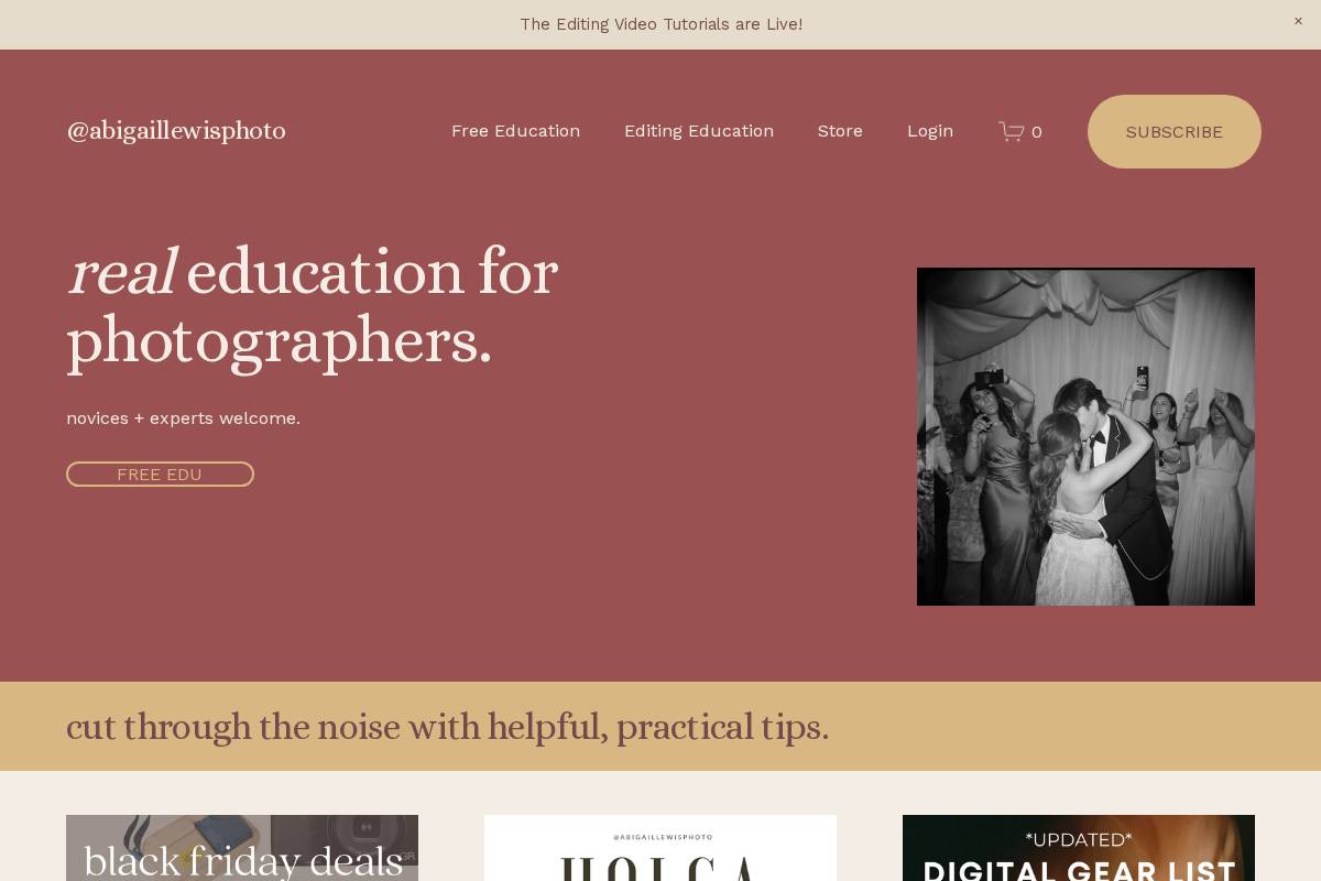 abigaillewisshop.com homepage screenshot