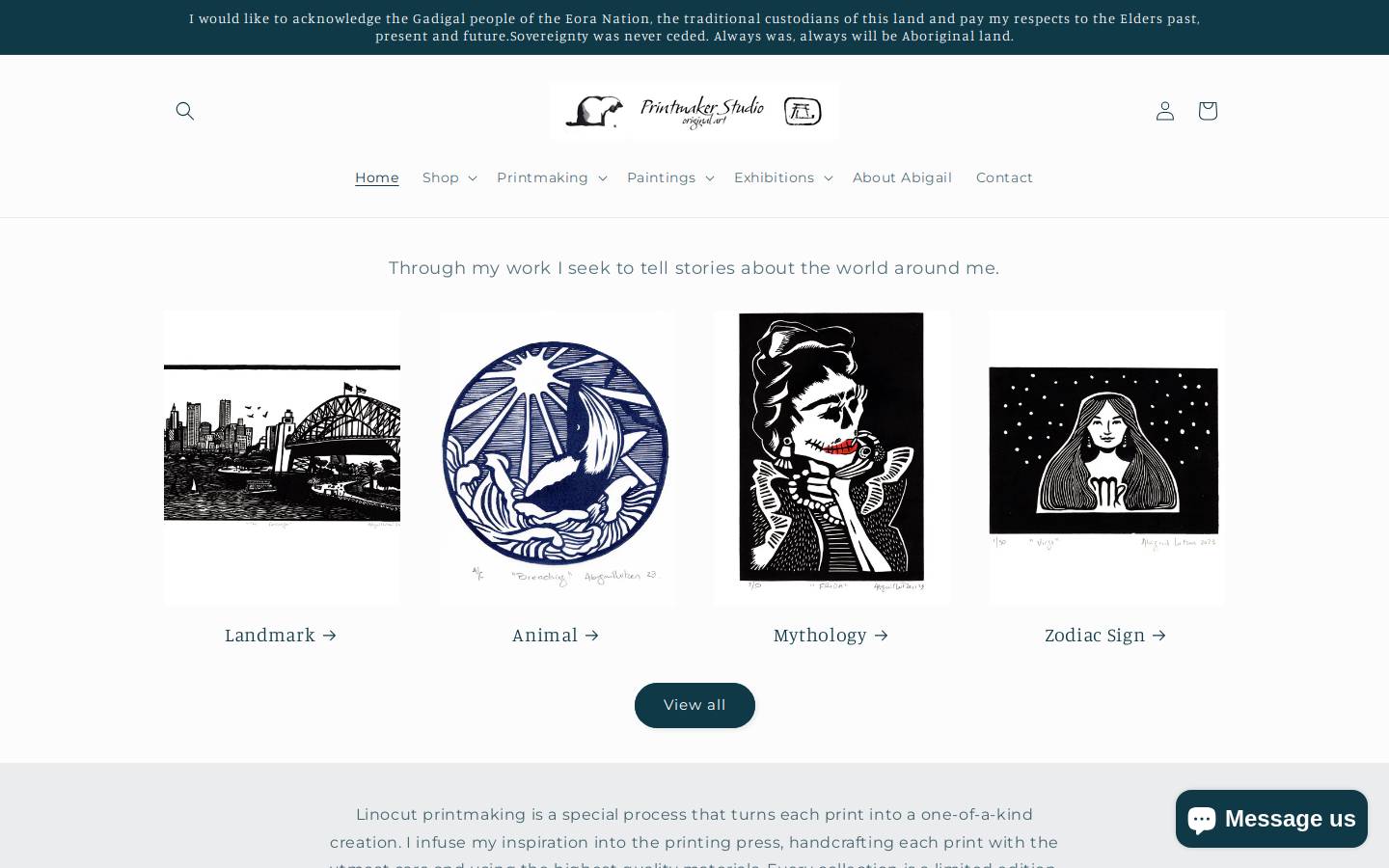 abigaillutzen.com homepage screenshot