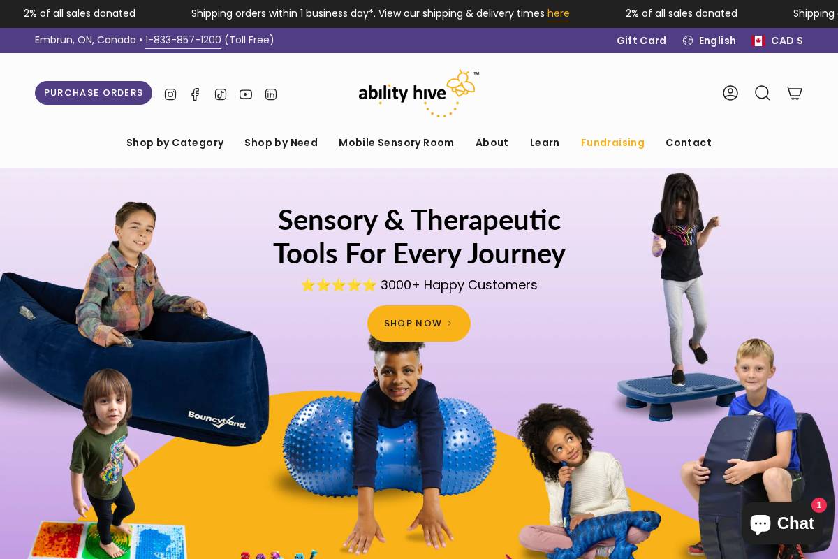 abilityhive.ca homepage screenshot