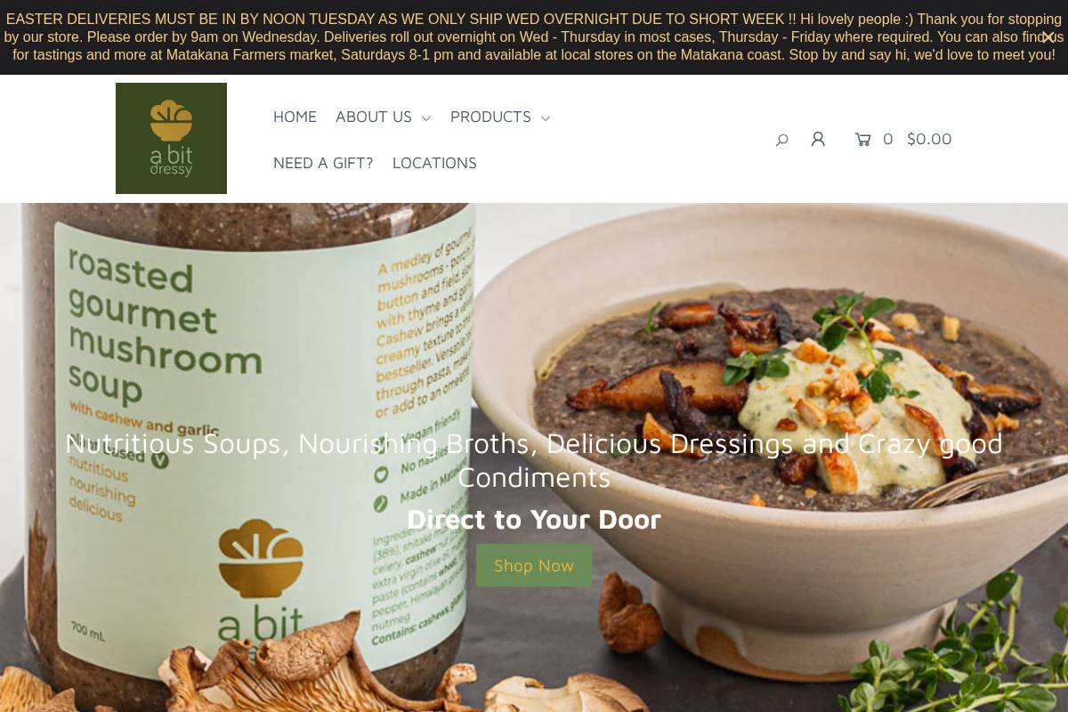 abitdressy.co.nz homepage screenshot