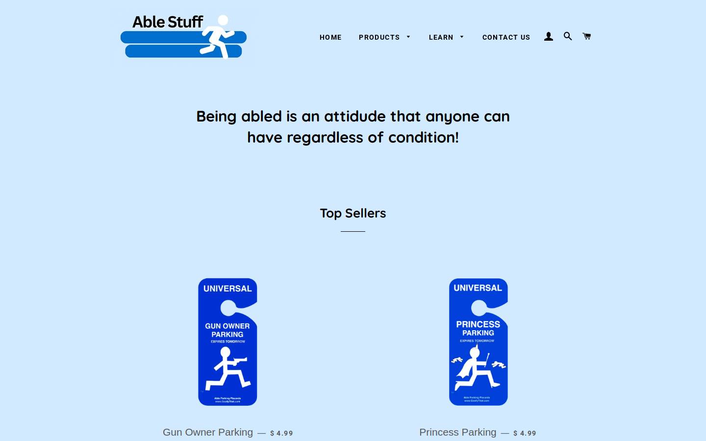 ablestuff.com homepage screenshot