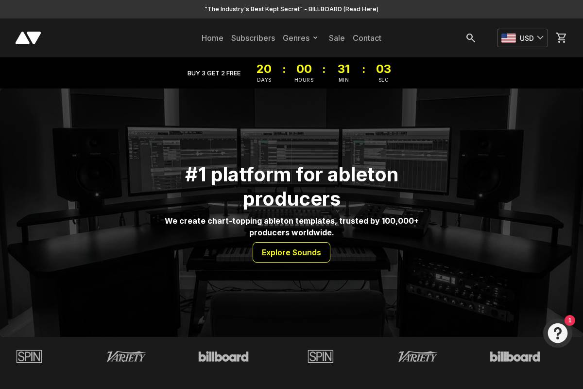 Abletontemplate homepage screenshot