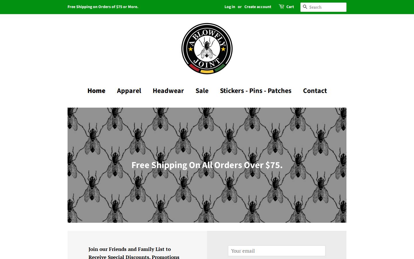 ablowflyjoint.com homepage screenshot