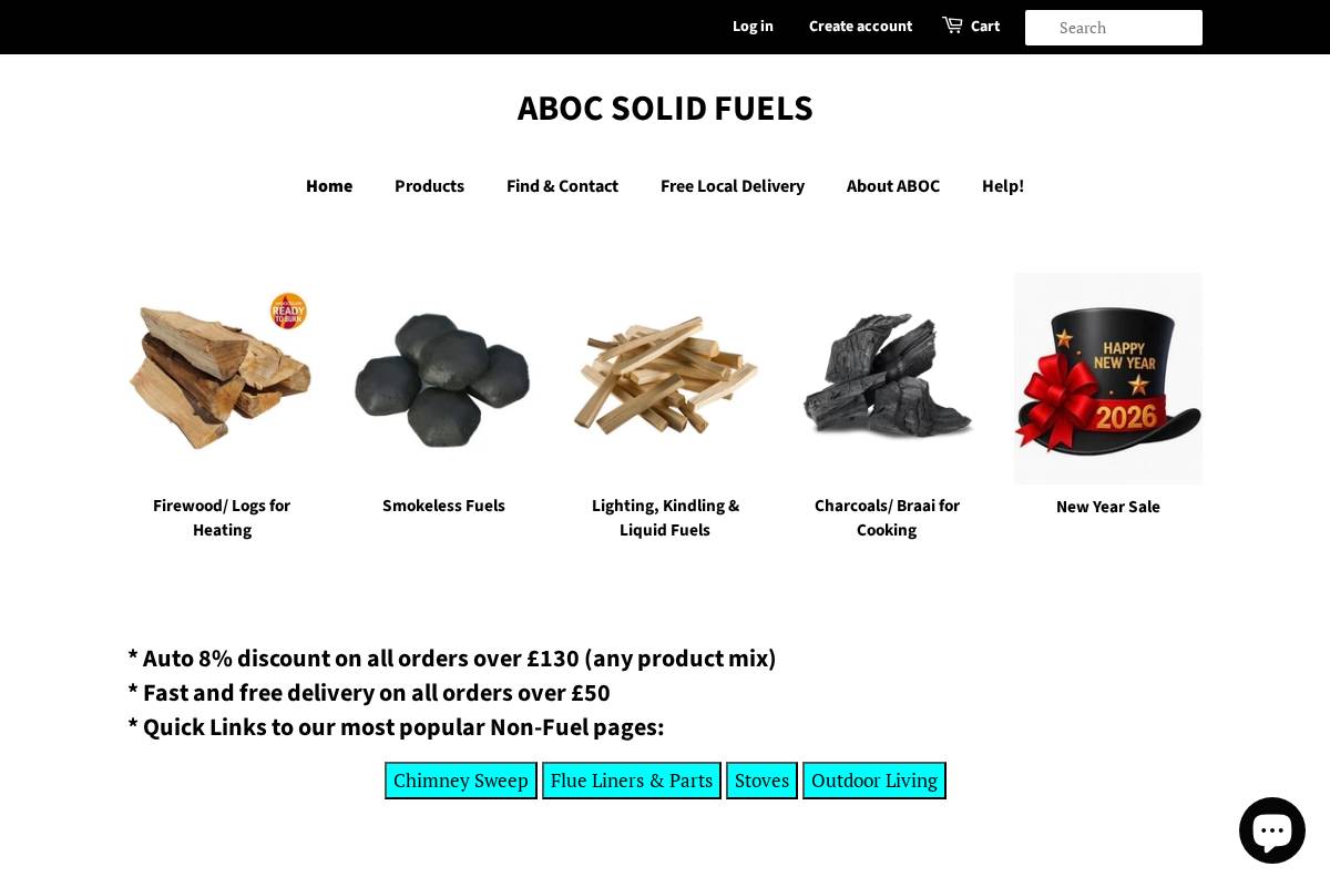 aboc.co.uk homepage screenshot