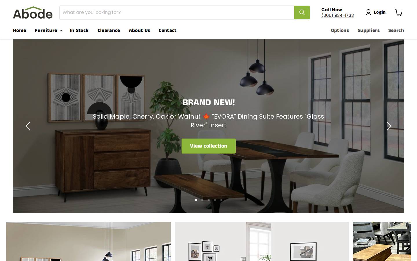 abodefurnishings.ca homepage screenshot